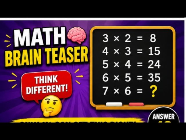 SIMPLE MATH BRAIN TEASER#mathpuzzle#onlygeniuses#viralpuzzle#nindchallenge#mathtrick.