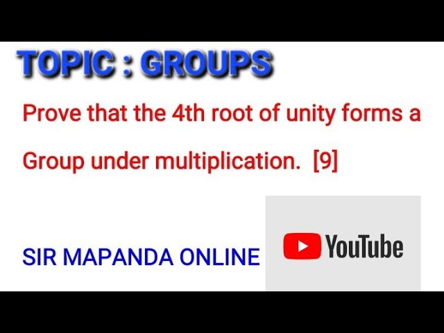 GROUPS: A LEVEL PURE MATHEMATICS 