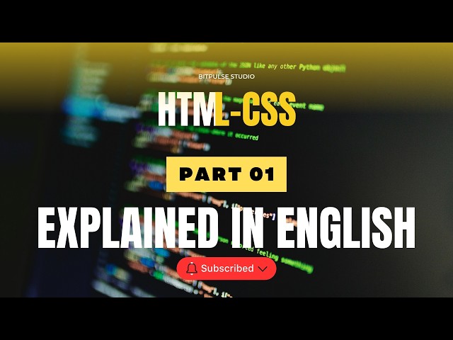 HTML - CSS | Part 01 | Explained English | Learn To Use The Inline CSS In HTML Code To Add Styles