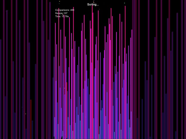 Radix Sort in purple-to-pink gradient