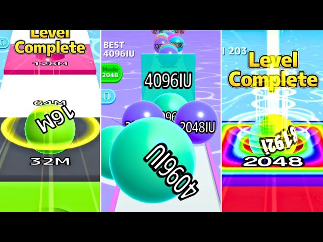 [8192GK to 16IV] Ball Run 2048 Infinity Mode (16IV) vs Ball Run Infinity(128M HighScore)