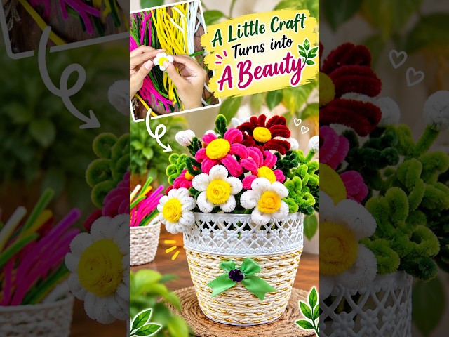 DIY Easy Flower Crafting Ideas | Home Decoration #diy #craft #flowers #shorts