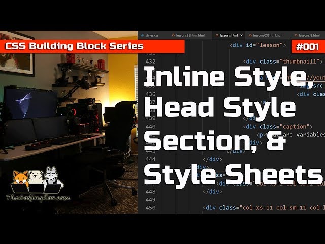 CSS Style Properties : Inline Styles, Head Styles, and Style Sheets - CSS Building Blocks Series