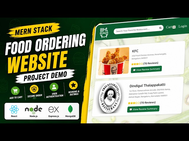 Food Ordering Website Project | MERN Stack | Web Stack Academy|Full Project Demo