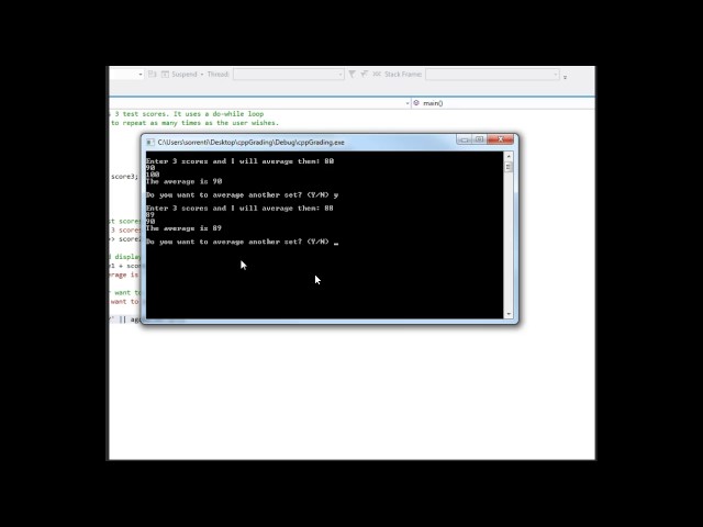 The do while Loop (user enters Y or N to continue)