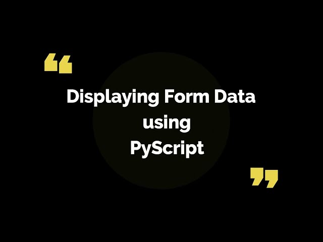 Getting Data from HTML input field | Python in HTML using PyScript #pyscript #python #html