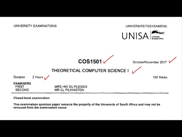 COS1501 UNISA | Theoretical Computer Science I | Truth Tables | Contrapositive | Tautology | Logic