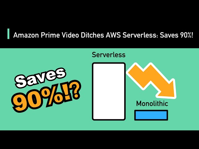 Amazon Prime Video Ditches AWS Serverless, Saves 90%