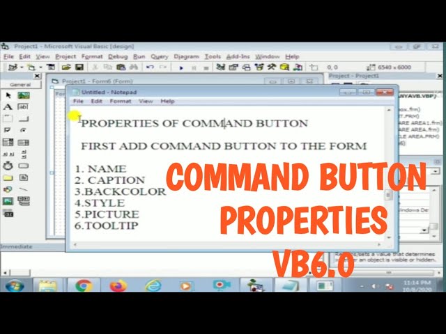 COMMAND BUTTON PROPERTIES SETTING  VB6.0