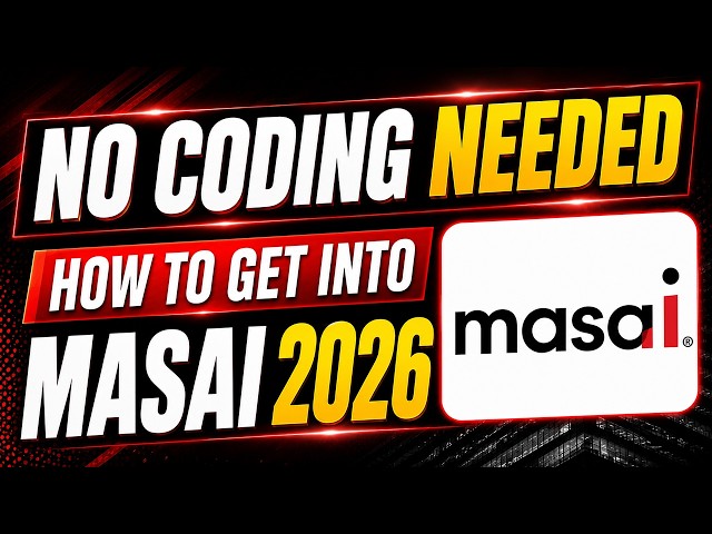 No Coding Needed 🔥 How to Get Into Masai in 2026