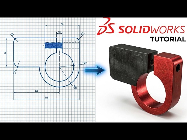 Solidworks Tutorial For Beginners - How to use Tap Drill and Thread