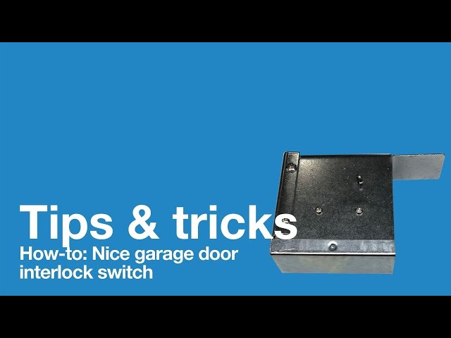 How-To: Nice Garage Door Interlock Switch