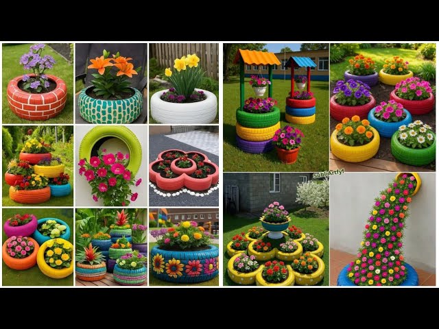Old tyre garden ideas | Recycle tyres ideas | Creative ideas for old tires | Tyre decoration ideas