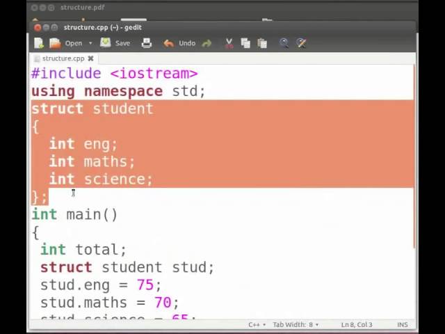 Working With Structures - English