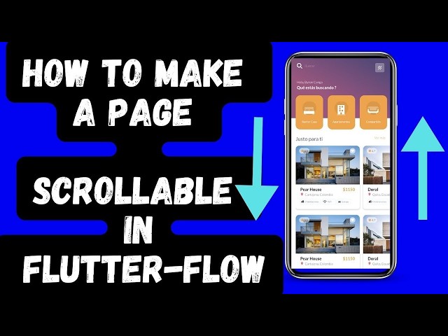 How to make a page scrollable in flutter flow   FLUTTERFLOW tutorial