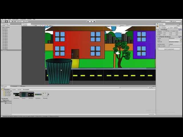 Características 2D en Unity 4.5-3 Creando Accesorios y Layers