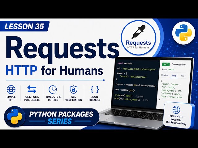 Lesson 35 - Requests: HTTP for Humans | Python Packages Series | Uplatz