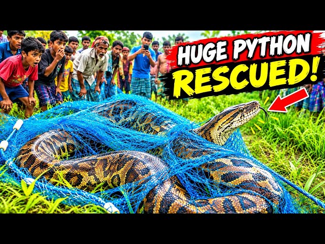 Big indian rock python 🐍 found in our village | NOVA Anup 