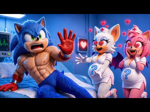 Pregnant Amy & Rouge Go Crazy for SONIC in the Hospital! - Can SONIC Escape?! | Sonic the Hedgehog 3