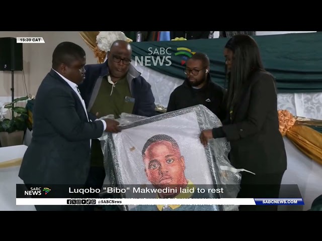 Deputy Minister Peace Mabe delivers address at Luqobo "Bibo" Makwedini funeral