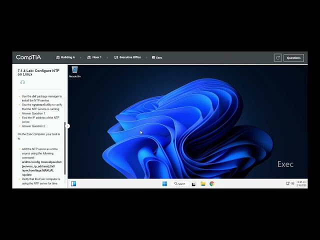 Testout | Network + | 7.1.4 Lab: Configure NTP on Linux