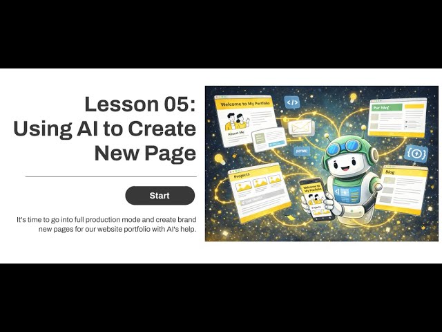 🤖 Lesson 5 — Using AI to Create New Pages
