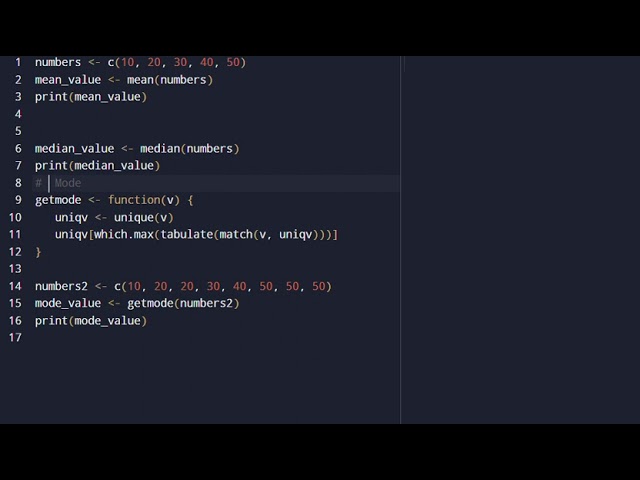 📊 Mean, Median, Mode in R #education#ai #learning #motivational #programminglanguage#pythonprogram