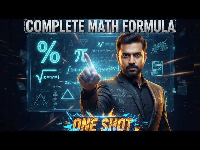 Complete Math Formulas in One Video (With PDF Notes) 📘|| For SSC, Railway, Bank & State Exams
