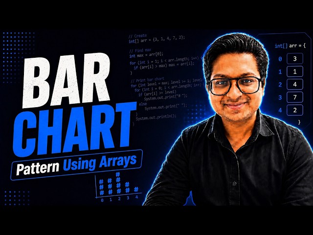 Bar Chart Pattern in Java Using Arrays | Day 8 | 100 days of DSA with JAVA