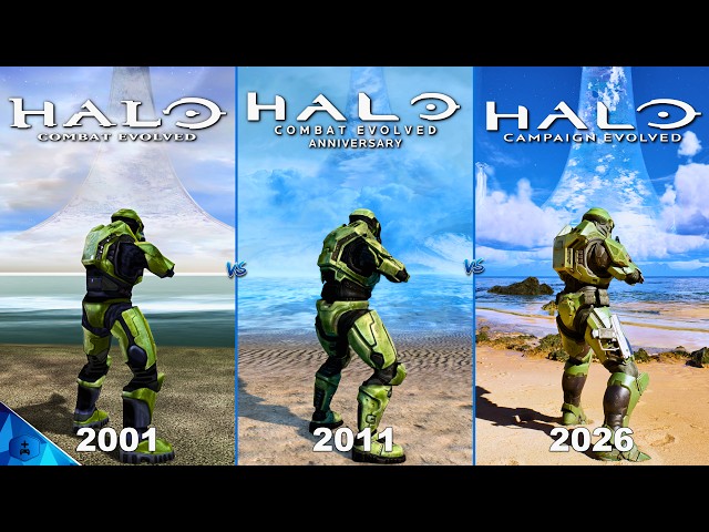Halo: Campaign Evolved vs Anniversary vs Original - Graphics and Details Comparison