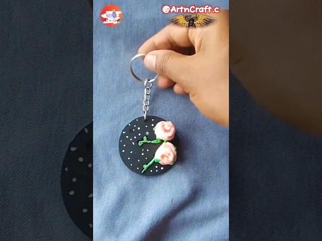 DIY Floral Clay Keychain | #shorts #trending #viral