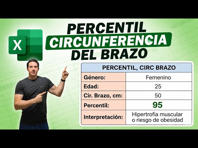 Arm Circumference Percentile Calculation in Excel | Frisancho