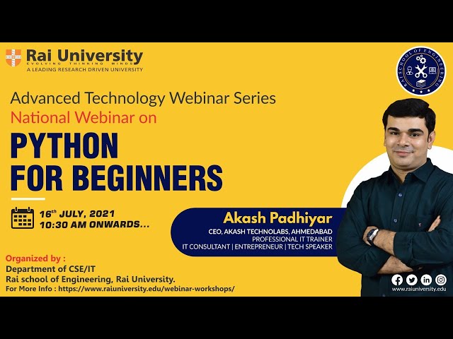 National Webinar on Python for Beginners