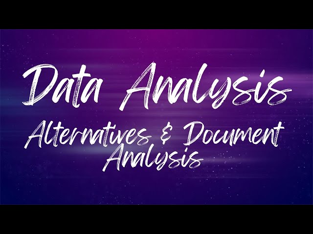 Data Analysis | ALTERNATIVES & DOCUMENT ANALYSIS | PMBOK | PMP 2025