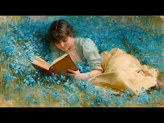Visual Poems | Whispers of the Forget-Me-Not by the Brook | Living Oil Paintings