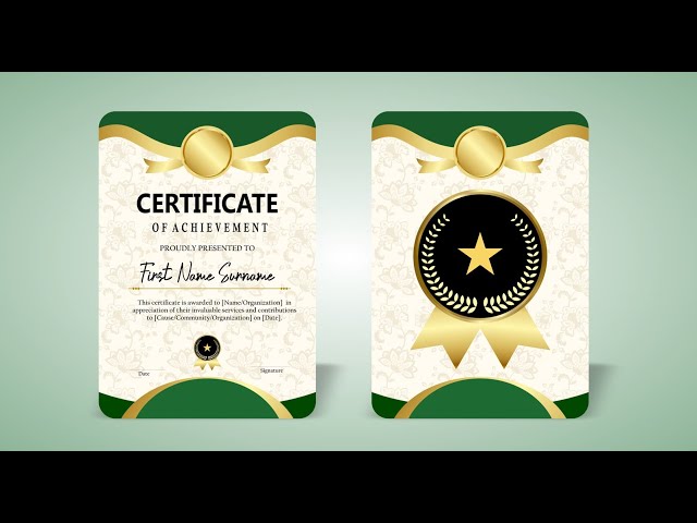 Certificate and Award Design with Badges in CorelDRAW, Step by Step Beginner Tutorial