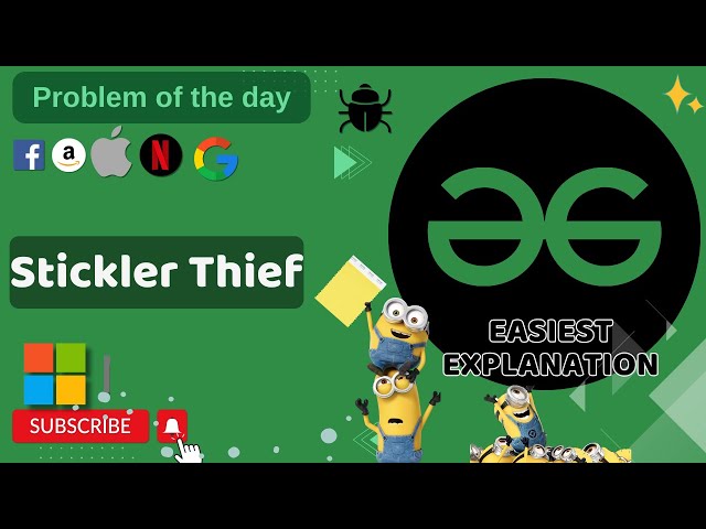 Stickler Thief | 21 September | GFG POTD | Dynamic Programming | C++ | Java | Python