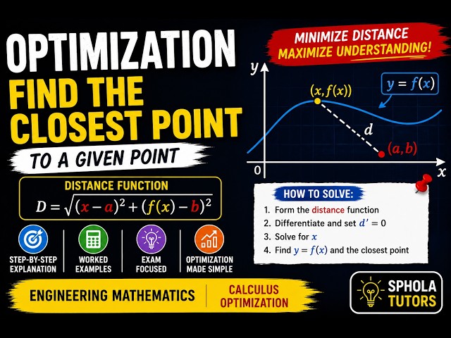 Find the Closest Point Using Optimization | Calculus
