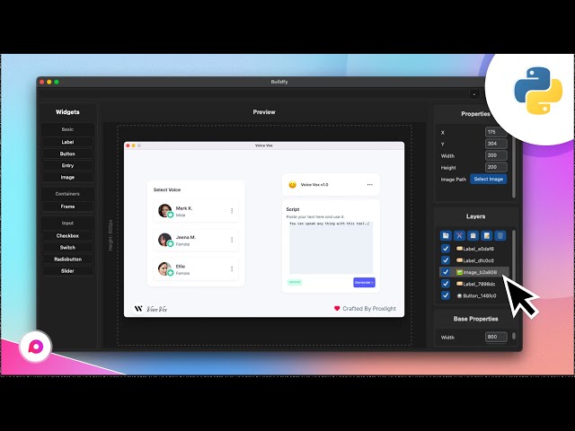 Create Beautiful Python GUI in 5 Minutes 🐍   | Buildfy : Modern GUIs with Drag & Drop