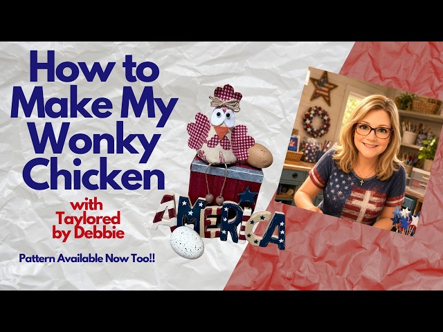 DIY Wonky Chicken Tutorial | Easy Fabric Craft and Digital Printable Pattern Available on my Website