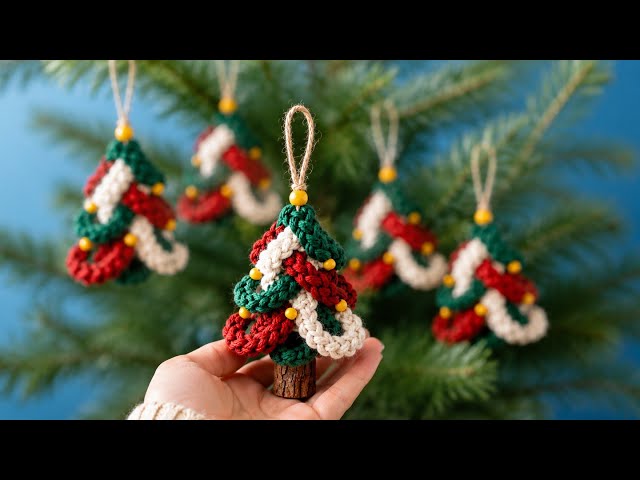 DIY🎄 Easy Crochet Christmas Tree Ornament Tutorial | DIY Christmas Tree Decoration 🎁✨