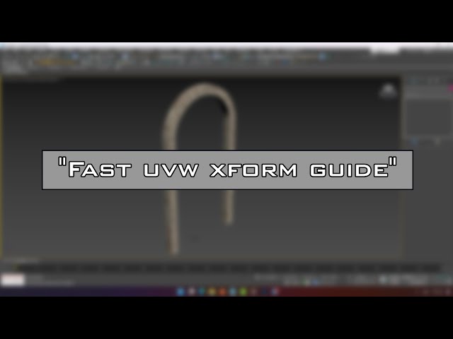 How to Create UV Arch with UVW Xform in 3D Modeling | Quick Tutorial