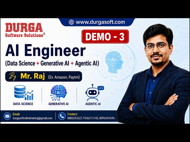 AI Engineer (Data Science + Generative AI + Agentic AI) tutorials || Demo - 3 || by Mr. Raj