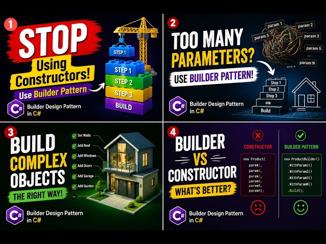 Builder Design Pattern in C# | Build Complex Objects  | Builder vs Constructor Overloading