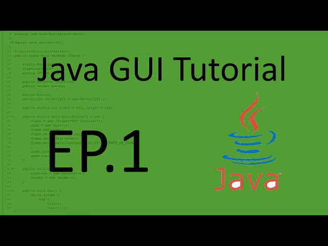 Java GUI Tutorial EP.1 - Introduction