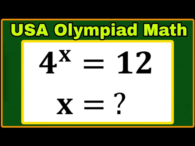 USA| A Very Interesting Algebra Olympiad Math Problem| How to solve this? 