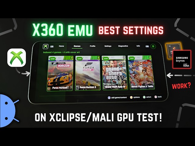 X360 Emulator on Android XCLIPSE/Mali GPU TEST - Best Settings! it Works?