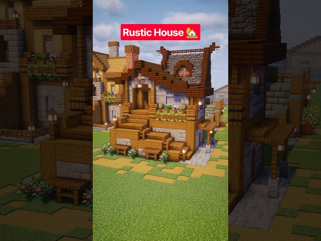 Cozy Rustic House in Minecraft | Survival House 🏡 #minecraft