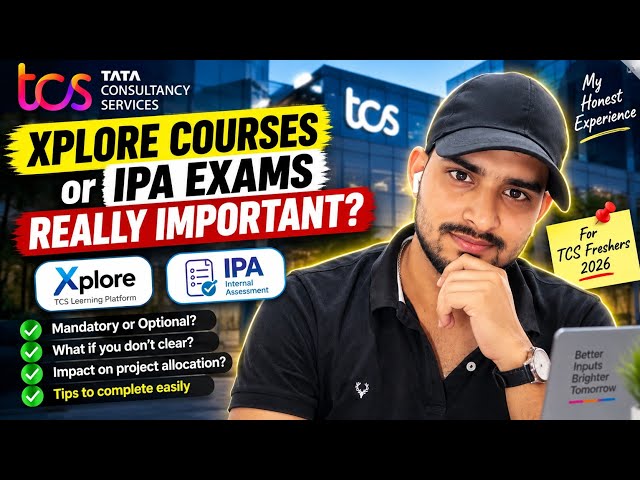  TCS Xplore Course & IPA Exam Mandatory?    #TCS #TCSXplore #2026 #2025 #2027 #nqt #TCSILP #TCS2026 