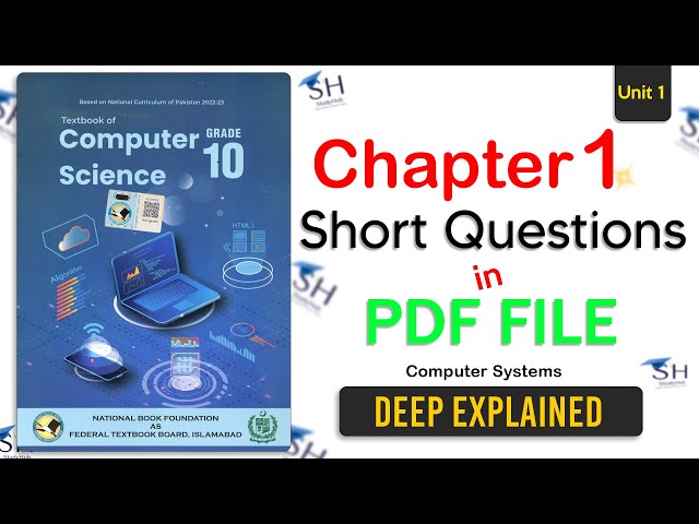 Class 10 Computer Science | Chapter 1 | Short Questions | Explained and Answers in PDF File.!